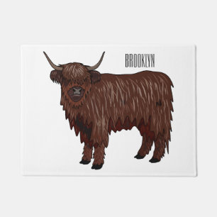 Tapete Ilustração de desenho animado de vaca das Terras A