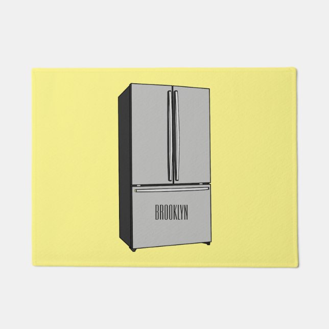 Tapete Ilustração de desenho animado do frigorífico franc (Frente)