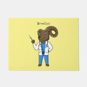 Tapete Ilustração de desenho animado do médico de ovel