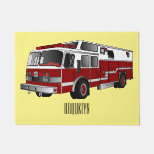 Tapete Ilustração de desenho animado do motor de incêndio