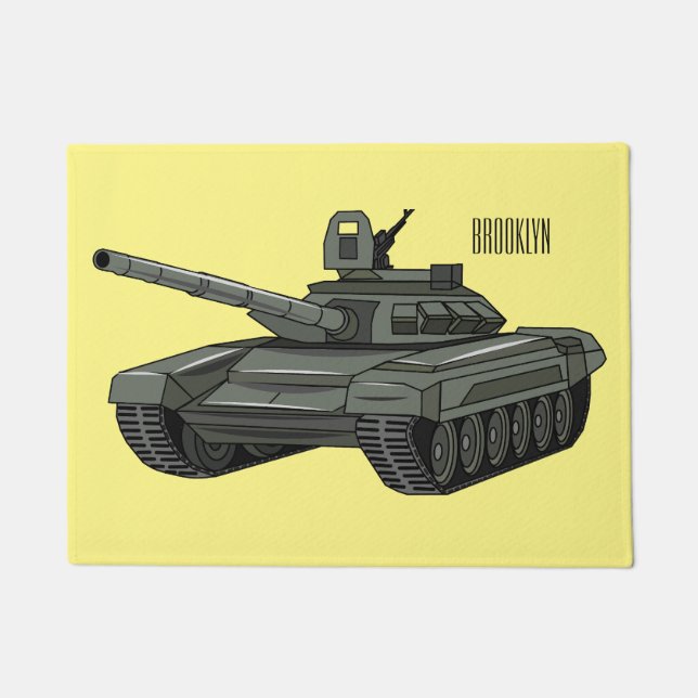 Tapete Ilustração de desenho animado do Tanque (Frente)