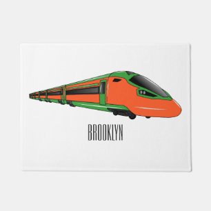 Tapete Ilustração de desenho animado do trem de bala
