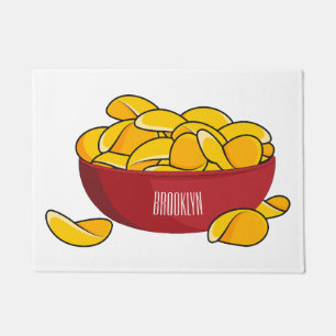 Tapete Ilustração de desenho animado em chip de batata