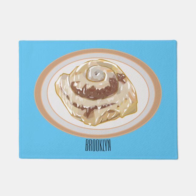 Tapete Ilustração de desenho animado em rolo de canela (Frente)