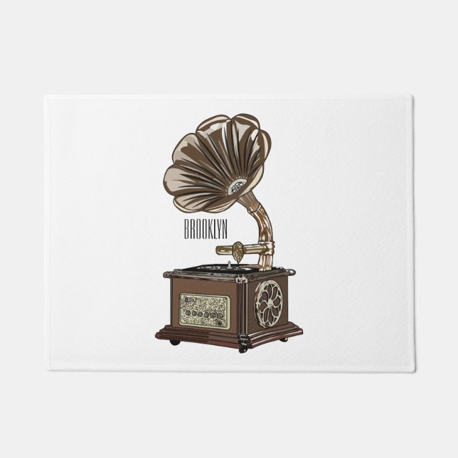 Tapete Ilustração de desenho animado girável (Frente)