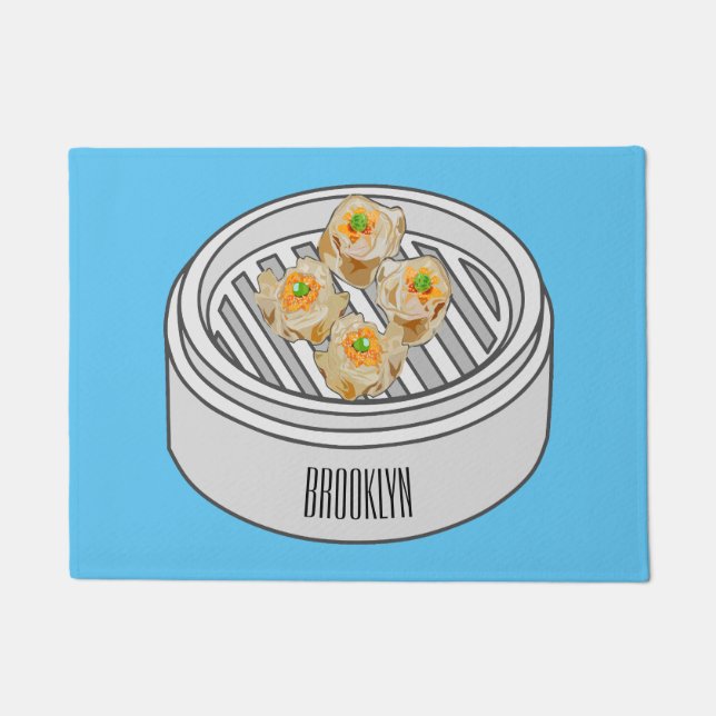 Tapete Ilustração de desenho animado Shumai dim sum (Frente)
