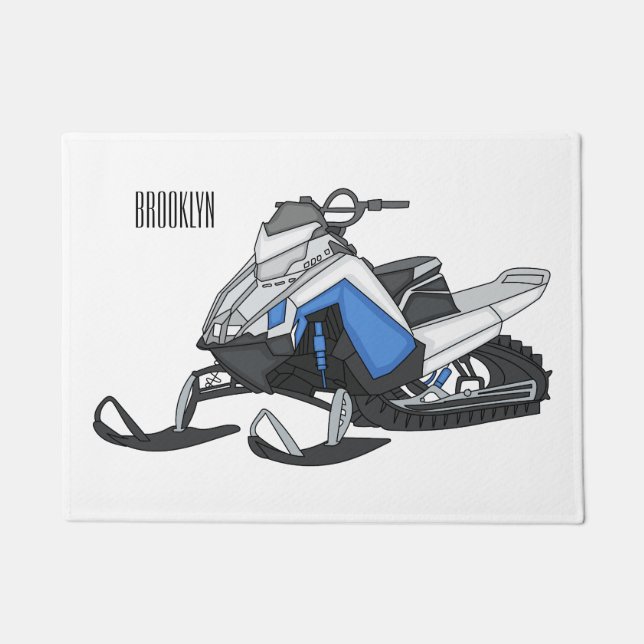 Tapete Ilustração de desenho animado Snowmobile (Frente)