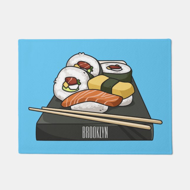 Tapete Ilustração de desenho animado Sushi (Frente)