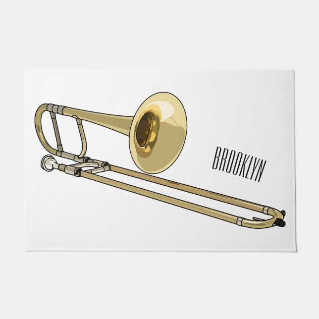 Tapete Ilustração de desenho animado Trombone (Frente)
