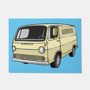 Tapete Ilustração de desenho da van clássica