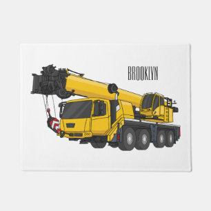 Tapete Ilustração de desenho de caminhão de guindaste
