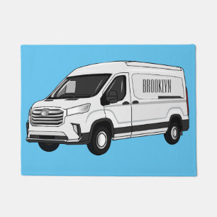 Tapete Ilustração de desenho de carrinha de entrega