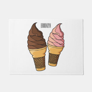 Tapete ilustração de desenho de cone de sorvete
