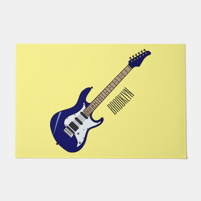 Tapete Ilustração de desenho de guitarra elétrica (Frente)