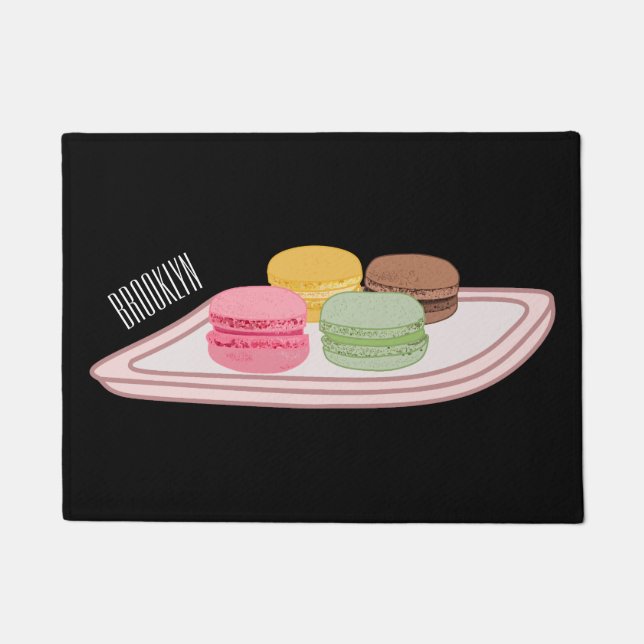 Tapete Ilustração de desenho de Macaron (Frente)