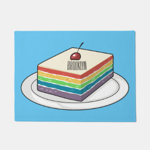Tapete Ilustração de desenho do bolo-arco-íris