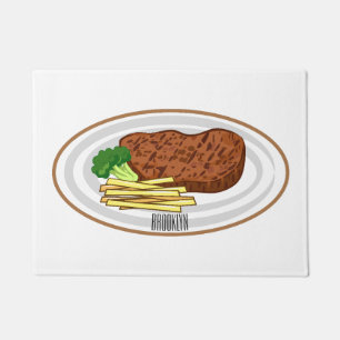 Tapete Ilustração de desenho em bife