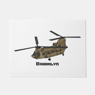 Tapete Ilustração de helicóptero militar Chinook