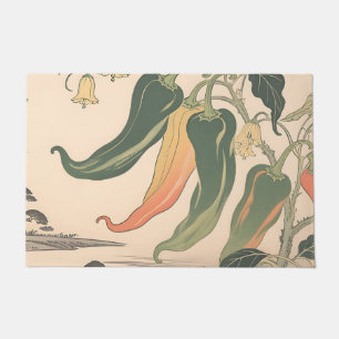 Tapete Ilustração de Pimenta Chili Vintage