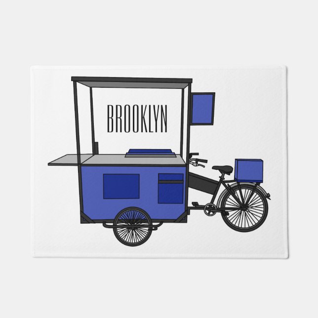 Tapete ilustração do desenho do carrinho de comida (Frente)