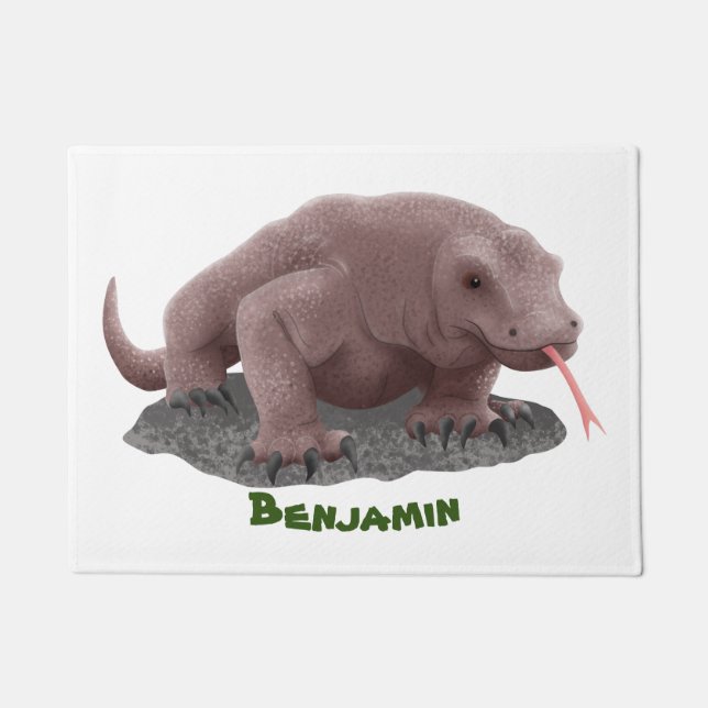 Tapete Ilustração do dragão Komodo (Frente)