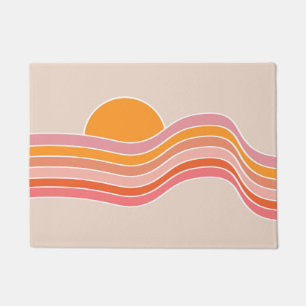 Tapete Ilustração do nascer do sol no estilo retrô