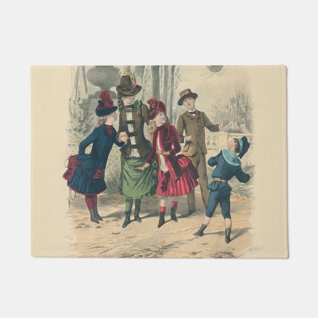 Tapete Ilustração Fashion Infantil Vitoriana (Frente)