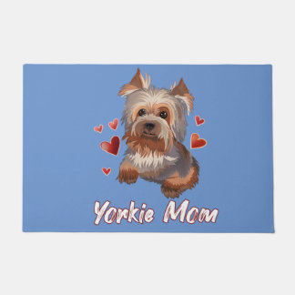 Tapete ilustração fofa da yorkie, yorkshire terrier lov