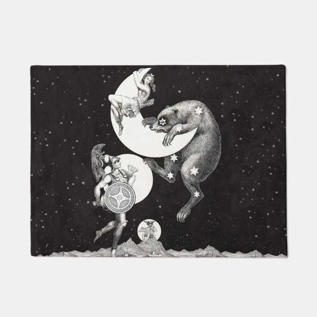 Tapete Ilustração Noturna do Deus do Universo da Lua Cele (Frente)