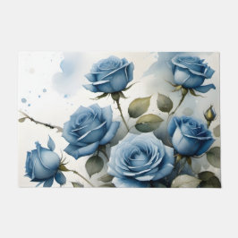 Tapete Imagem bonito de Rosas azuis com aquarela