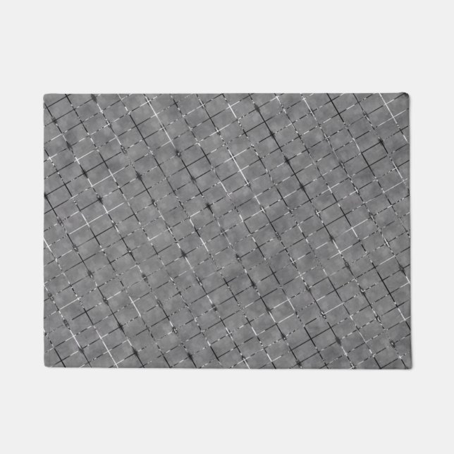 Tapete Imagem da cinza dividida em retângulo, fio de bril (Frente)