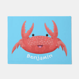 Tapete Imagem de desenho animado de caranguejo vermelho-b