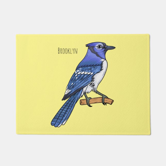 Tapete Imagem de desenho animado de pássaro azul (Frente)