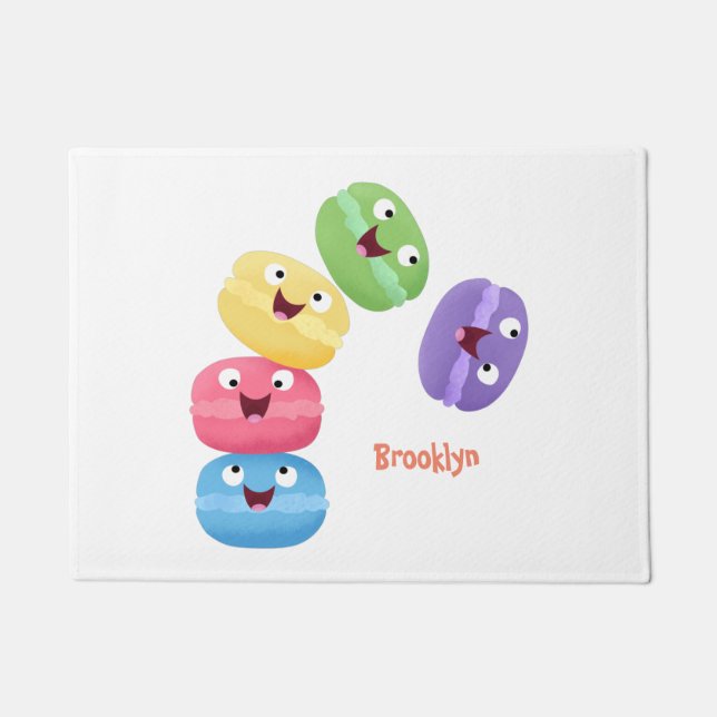 Tapete Imagem de desenhos animados de macarões engraçados (Frente)