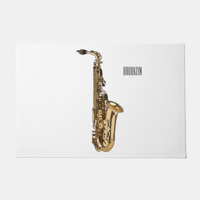 Tapete Imagem de desenhos saxofônicos (Frente)