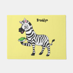 Tapete Imagem engraçada de desenho animado de zebra