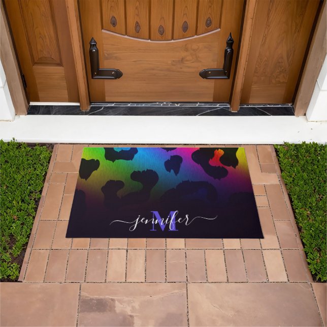 Tapete Impressão Colorida Leopardo (Ar livre)