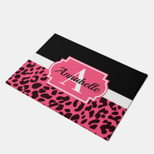 Tapete Impressão cor-de-rosa do leopardo