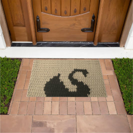 Tapete Impressão de Crochet Natural de Swan Negro