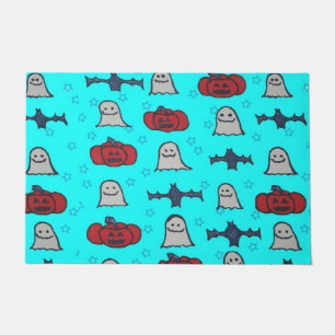 Tapete Impressão de Dia das Bruxas de Diversão Azul