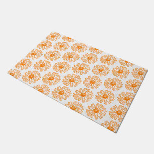 Tapete Impressão de Flor Laranja Daisy, Padrão Floral V