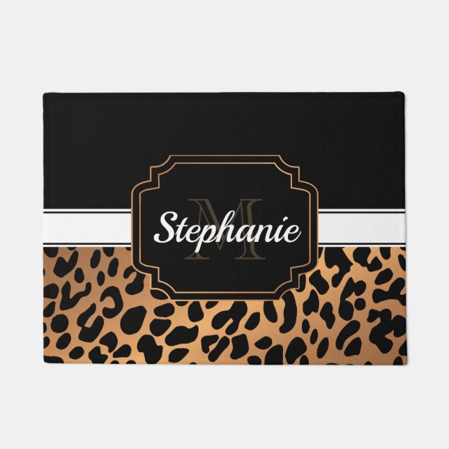 Tapete Impressão de Leopardo Bonito (Frente)