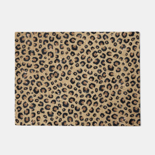 Tapete Impressão de Leopardo Negro brilhante Dourado Ele