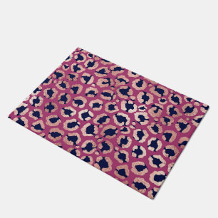 Tapete Impressão de Leopardo Roxo, Marinho Dourado, Girn