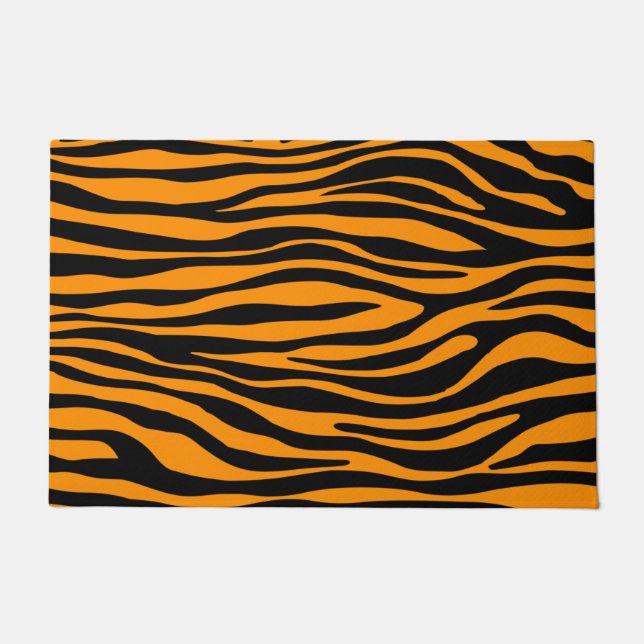 Tapete Impressão de Princeton Orange Zebra (Frente)