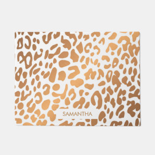 Tapete Impressão dourado do leopardo