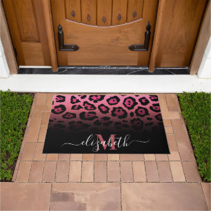 Tapete Impressão Leopardo Cor-de-Rosa