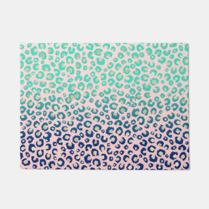 Tapete Impressão-leopardo Dourada Elegante Cor-de-rosa