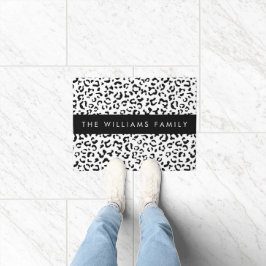 Tapete Impressão Leopardo, Manchas, Preto E Branco, Seu N