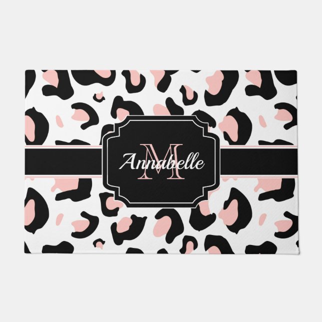 Tapete Impressão Leopardo Rosa (Frente)